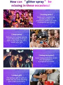 Glitter Spray For Body, Glitter Spray For Hair And Body, Glitter Spray For Clothes, Long Lasting Body Glitter Spray For Stage, Parties And Masquerades 2.11 Fl Oz Spray Silver Glitter Hair Spray For Women , Long Lasting Waterproof Glitter Hair And Body Spray, Perfect Body Glitter Spray For Music Festival Stage Makeup And Festival Carnival Highlight Makeup. 60ml - Blue - View 2