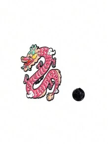 1個可愛的十二生肖主題漫畫合金龍形胸針,理想的時尚配件,適用於西裝、毛衣、包包等,適合日常佩戴 - 多色 - 查看 23