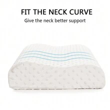 1pc Memory Foam Pillow Neck Support Sleeping Pillows Contour Sleep Cervical Pillow - White - View 4