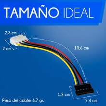 Cable Adaptador IDE Molex A Disco Duro Sata Fuente de Poder - Multicolor - Ver 4