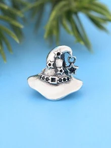 1入組可愛的925純銀帽珠子,diy手工藝品,男女適用禮物