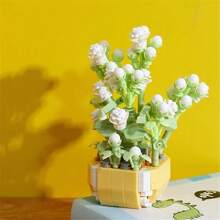 473pcs Jasmine Flower Building Blocks Eternal Flower Toy - White - View 6