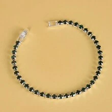 1pc Slim Diamond-Decor Women's Bracelet, Suitable For Everyday Casual Wear For Students - Gold - View 5