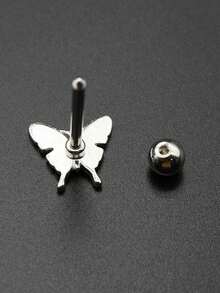1入獨特流行的蝴蝶舌頭穿刺棒,帶有彩色和翼狀吊墜,不鏽鋼舌頭穿刺珠寶,適用於歐美風格的身體穿刺 - 蝴蝶舌釘 - 查看 8