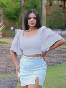 Women Tops - 白色 - 查看 1