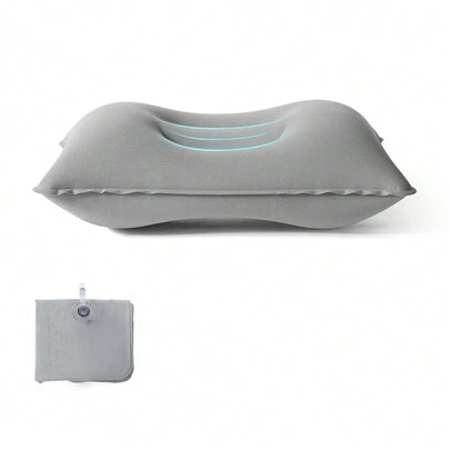 1入便攜式充氣露營枕，輕盈舒適，適用於露營、徒步旅行、背包客等露營活動