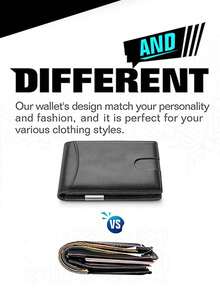 男士錢包,極簡主義錢包迷你錢包,銀行卡持有者,防rfid金屬卡片持有者,帶有信用卡袋口袋提包,男女皆適用的錢包,帶有銀行安全功能的薄型卡片套 - 彩色 - 查看 6