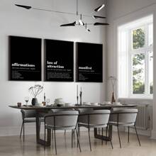 Bộ Của 3 Đen Động cơ thúc đẩy tranh sơn dầu Bức tranh , Treo tranh , Của Áp phích , Lời khẳng định Treo tranh , Tích cực Treo tranh Nhà  Trang trí , , Khung trang trí 15.7x23.6 Inch - Nhiều màu - Xem 3