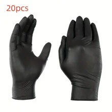 20pcs Disposable Nitrile Gloves, Durable Household Cleaning Gloves, Waterproof, Anti-Static, Suitable For Labor Protective Gloves, Gardening, Cleaning, Car Repair, Tattoo, Hair Dye, Cleaning Supplies, Home Appliances