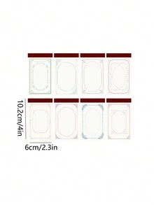 1 包雪月系列邊框貼紙,50 張 - 彩色 - 查看 6