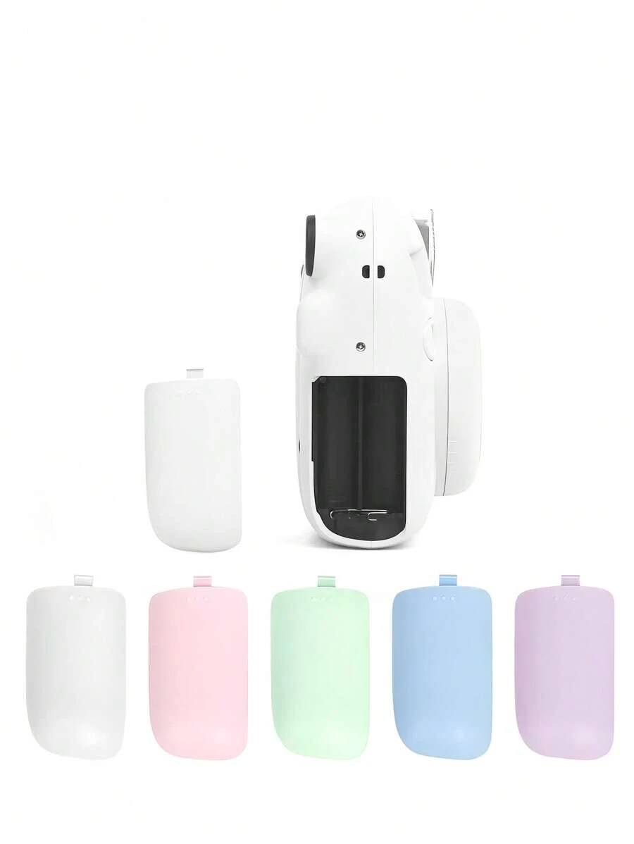 1pc Battery Side Cover Compatible With Fujifilm Mini 12 Camera, Replacement Battery Door With Colorful Options - White - View 1
