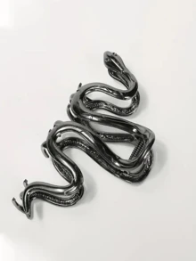 1pc Women's Retro Metal Texture Gothic Style Snake Hair Claw Suitable For Daily Wear, Gift Giving - Black - View 6