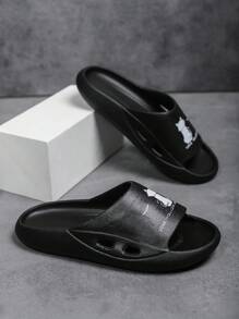 Nhẹ Nam Giải trí Trong nhà/Ngoài trời Dép đi trong nhà Đối với Nhà  , Phòng tắm , Gương sen - Không trượt Và Bền chặt - màu đen - Xem 5