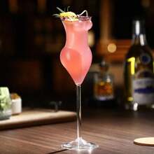 1入創意水晶玻璃紅酒杯，高硅美型玻璃杯，透明玻璃香檳杯，冷飲杯 - 白色 - 查看 3