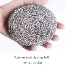 4 件裝不銹鋼絲清潔球,用於廚房清潔、鍋碗瓢盆清洗 - 銀色 - 查看 6
