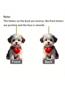 心型可愛狗車飾掛飾 - 彩色 - 查看 5