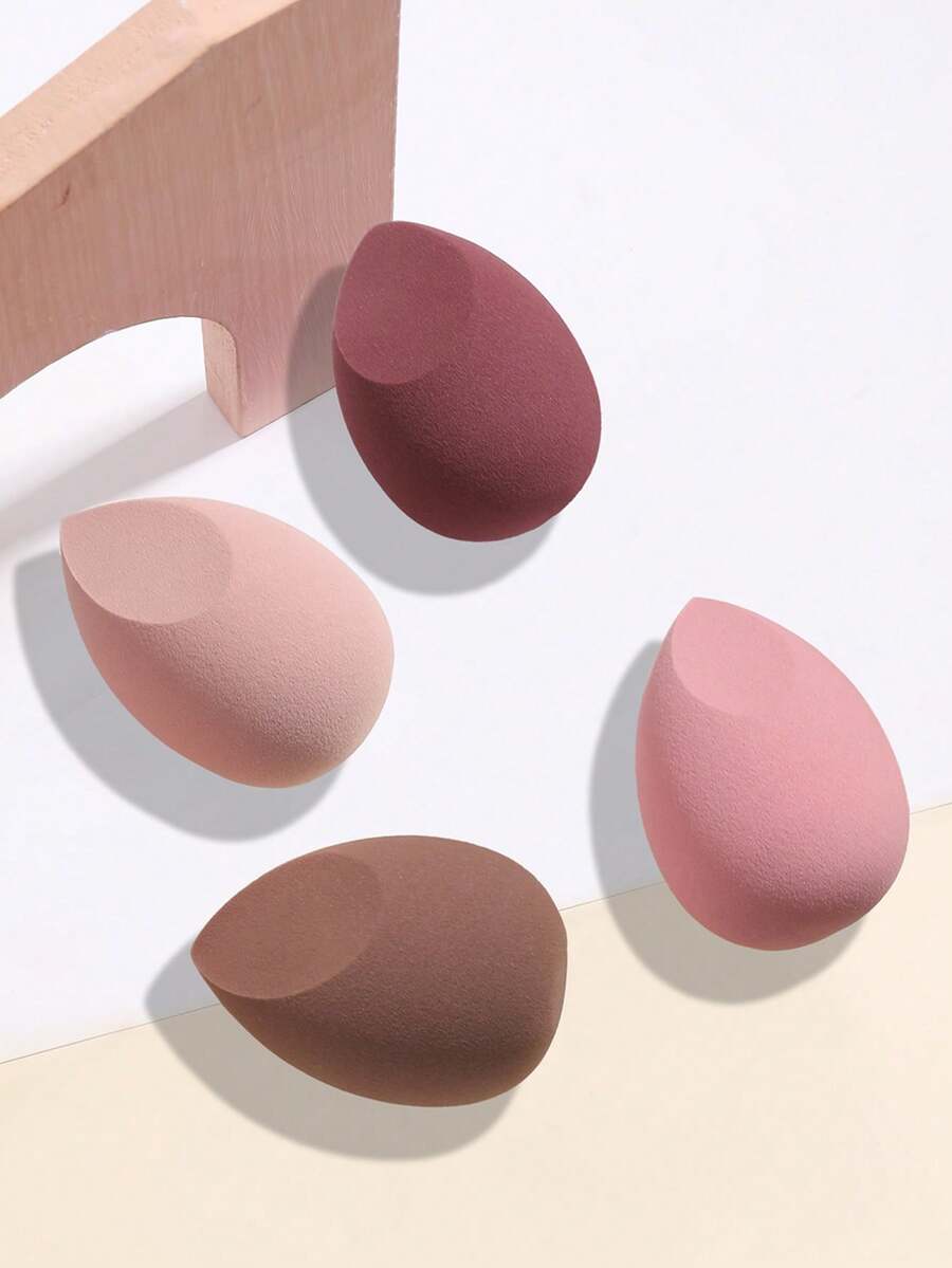 4入組化妝海綿,適用於粉底霜、粉底和散粉,適合於化妝應用 - 彩色 - 查看 1