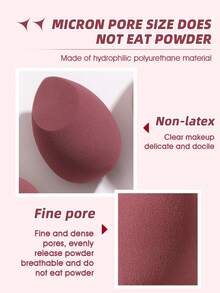 4入組化妝海綿,適用於粉底霜、粉底和散粉,適合於化妝應用 - 彩色 - 查看 4