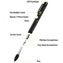 Men Gift: 9-In-1 Multifunctional Portable Tool Pen With Led Light, Suitable For Valentine's Day, Birthday, And New Year'S Day For Boyfriends, Husbands, Or Fathers - Black - View 12