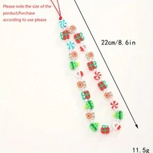 聖誕節新禮物聖誕樹珠串系列手機鍊掛繩 - 彩色 - 查看 2