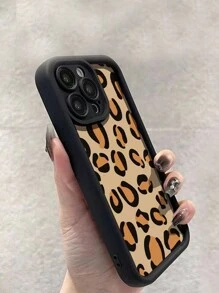 1pc Leopard Print Protective Phone Case Compatible With Iphone - Multicolor - View 2
