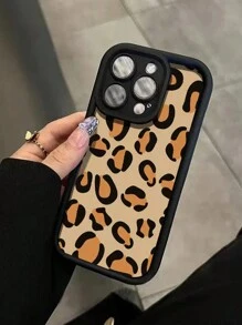 1pc Leopard Print Protective Phone Case Compatible With Iphone - Multicolor - View 3