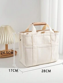 Đa chức năng Túi mẹ , Túi vải , Túi xách tay , Dung lượng lớn Cái túi , Mẹ Và Em bé Cái túi , Túi xách tay , Túi mua sắm , Túi đeo vai , Túi đeo chéo , Xe nôi Cái túi , Túi hộp ăn trưa , Túi xách tay Với Ngăn , Túi ăn trưa , Xe nôi Cái túi , Thích hợp Cho công việc , Có thể Như A Và Trẻ sơ sinh Xe nôi Đến Em bé - trắng - Xem 11