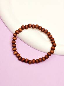 Exquisite Wooden Beaded Bracelet - Brown - View 3