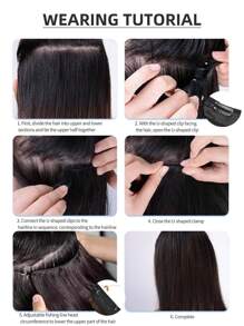 Tóc giả tổng hợp chống nhiệt 18" Tóc nối dài, màu ombre gợn sóng cho nữ, thích hợp để đội hằng ngày - Ombre - Xem 12