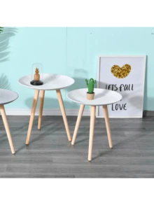 1個摩洛哥式復古茶桌/咖啡桌/b&b實木復古茶盤/創意托盤圓小桌/茶水果咖啡花瓶展示藝術桌/簡單可拆式波西米亞風茶桌 - 白色 - 查看 2