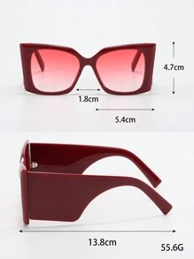 1pc Women's Cat Eye Fashion Glasses With Wide Burgundy Legs & High-End Personality For Fashion Show, Street Snap, Cute Shades Beach Accessories Beach Accessories For Women Glasses Shades Basics Fall Winter Women Outfits Clothes Business Casual Gifts - Nhiều màu - Xem 7