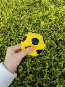 1pc Yellow Sound Making Dog Toy Ball For Chewing, Solving Boredom And Playing Alone For Puppies, Teddy Dogs And Large Dogs - Yellow - View 4