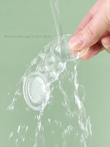 1pair Silicon Gel Heel Cushion Anti-Slip & Anti-Blister Shoe Insert For Heel, Adjust Shoe Size Down, Half Size Pad For High Heels - Clear - View 6