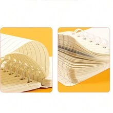 4pcs Cartoon A7 Lined Notebook Portable Mini Memo Pad Student Stationery Word Coil Book - Multicolor - View 4