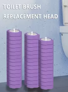 FoBianJie 马桶刷替换头紫色薰衣草附带清洁液，用后丢弃，干净卫生，多种数量选择，一次性马桶清洁刷，用于浴室清洁，浴室工具