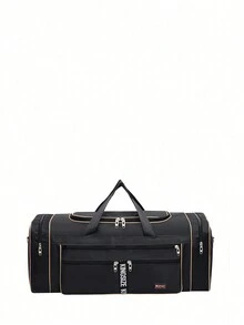 1入旅行袋,大容量收納衣服,適用於旅行、搬家、住宿、住院。材質:聚酯纖維。簡約而時尚,男女學生皆適用。 - 黑色 - 查看 2