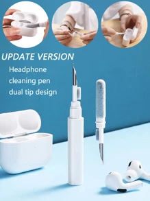 1pc Multifunctional 3-In-1 Headphone Cleaning Pen, Used To Clean The Gaps And Compartments Of Your Headphones To Keep Them Hygienic