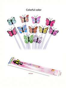 5入組led蝴蝶頭飾彩色光纖發絲,蝴蝶光纖閃光扩展螺旋夾,各式蝴蝶樣式適用於女孩、女性跳舞、酒吧、晚餐、露營野餐、派對娛樂等髮飾環境氛圍燈,晚上展現您的魅力和與眾不同（5個蝴蝶圖案隨機） - 彩色 - 查看 12