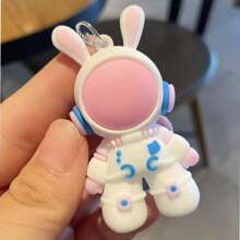 2 件新品太空兔子钥匙扣、情侣背包吊坠、汽车钥匙圈，配可爱兔子娃娃，适合情人节礼物 - 彩色 - 查看 4