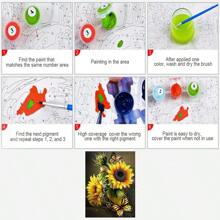 1 套成人數位繪畫,11.81x15.74 英寸,diy 成人數字油畫布面丙烯顏料,蝴蝶和向日葵數字油畫,無框裝飾油畫 - 無框-30*40 - 查看 5
