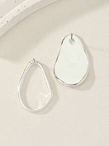 耳釘耳環 - 銀色 - 查看 4