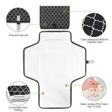 Portable Baby Diaper Changing Pad For Travel - Waterproof Compact Diaper Changing Mat With Built-In Pillow - Lightweight And Foldable Changing Station, Reusable Diaper Changing Pad For Outdoor Travel, Perfect Gift For Newborns - Black - View 3