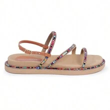 Women Flat Sandals - 金色 - 查看 2