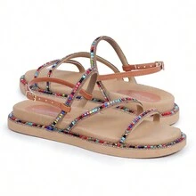 Women Flat Sandals - 金色 - 查看 5