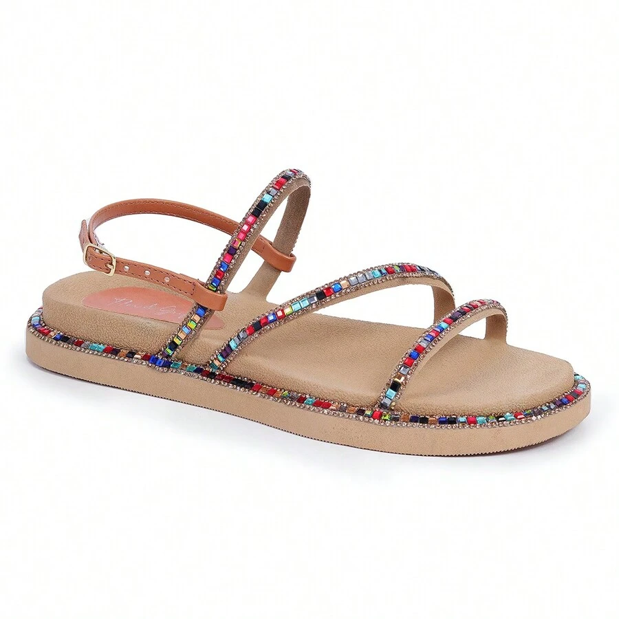 Women Flat Sandals - 金色 - 查看 1