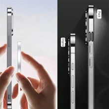 Hadaasi 1 件钛灰色磁性豪华电镀 TPU 全身防震透明软壳，带镜头膜、防尘网、硅胶高透明度超薄保护套，防震防刮防指纹，兼容 17 Pro/17 Pro Max/17 Air/17/16 Pro/16 Pro Max/16 Plus/16/16E/15 Pro/15 Pro Max/15 Plus/15/14 Pro/14 Pro Max/14 Plus/14/13 Pro/13 Pro Max/13/12 Pro/12 Pro Max/12/11 Pro Max/11/11 Pro 防水防摔