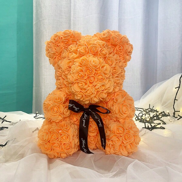 1 Unidad De Decoración Creativa De Oso De Peluche Rosa Para El Día De San Valentín, Cumpleaños, Regalo Del Día De La Madre