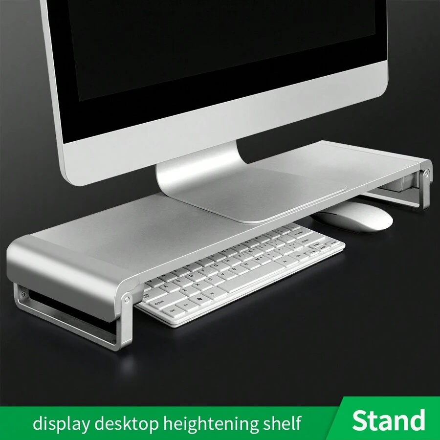 Soporte de sobremesa ergonómico llano para monitor de escritorio, soporte para monitor de laptop compatible con Samsung, AOC,