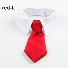 寵物狗貓禮服領帶禮服蝴蝶結紅黑色項圈,適用於狗和貓,婚禮假期及派對禮品寵物配件 - 玫紅色 - 查看 1