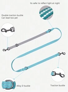 Tactical Dog Collar Set - -Grade Strength For Medium To Large Dogs - Blue - View 4